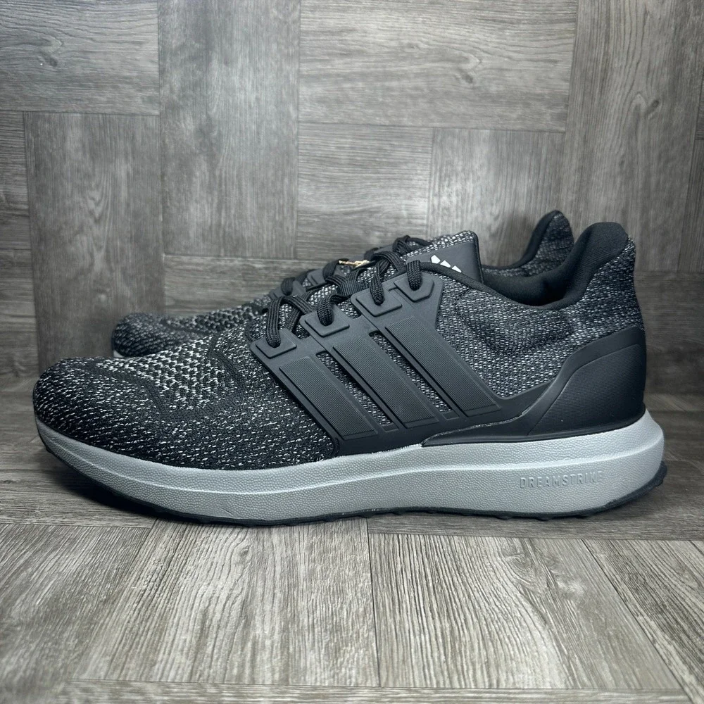 Adidas Ultradream DNA Mens 14 Black Grey Knit Running Shoes NEW JP7690